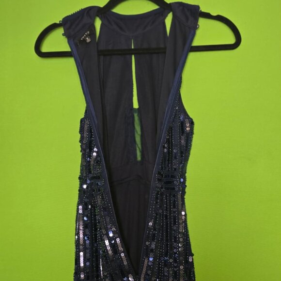 Verty Embellished Halter Cocktail Dress Black/Navy S - Picture 6 of 7